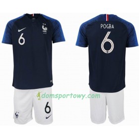 Koszulka Francja POGBA 6 2 star Dziecięcy Domowe Koszulki Piłkarskie Mistrzostwa Świata 2018